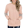 Striped Loose Pocket Hoodie Sweatshirt