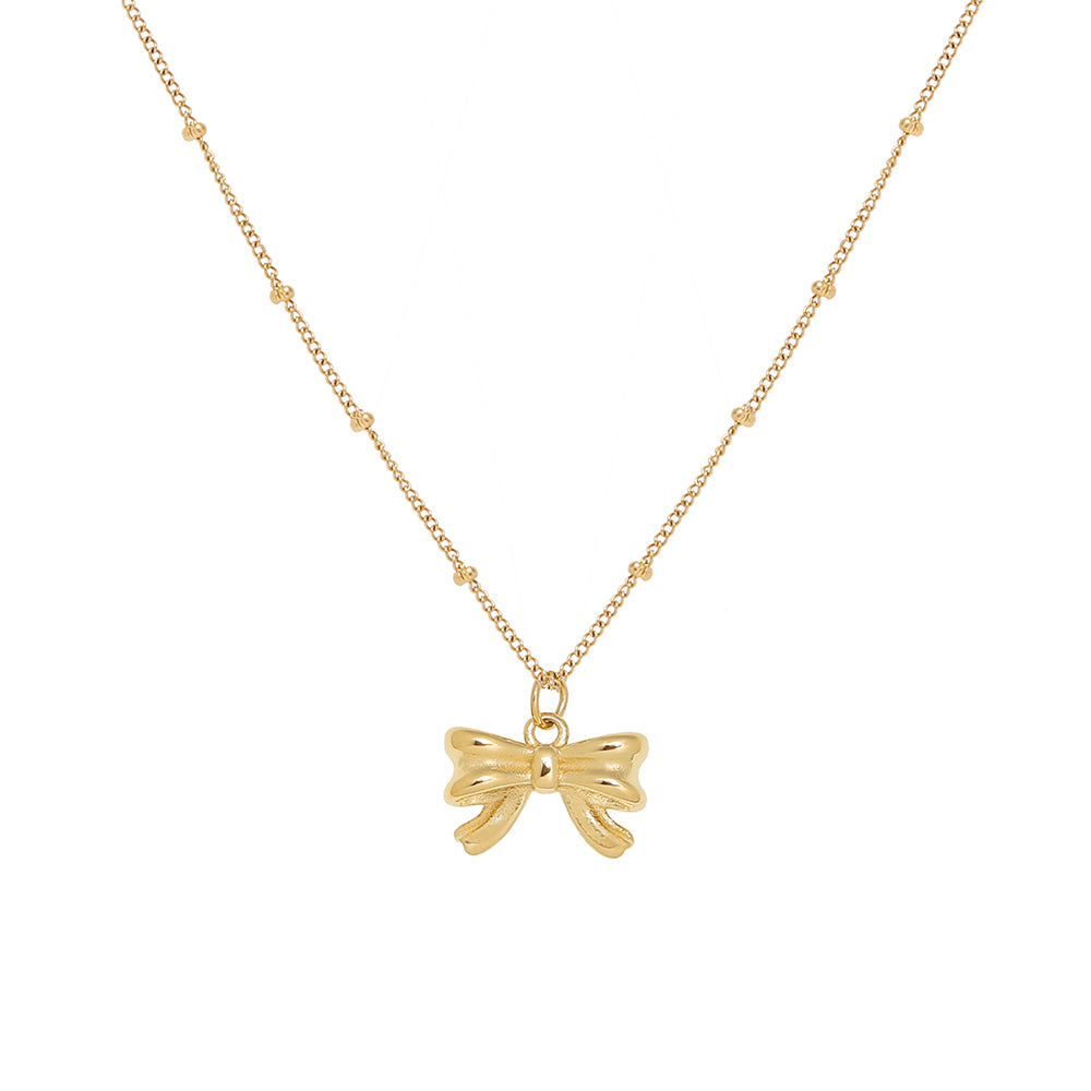 Female Small People's Premium Luxury Bow Necklace