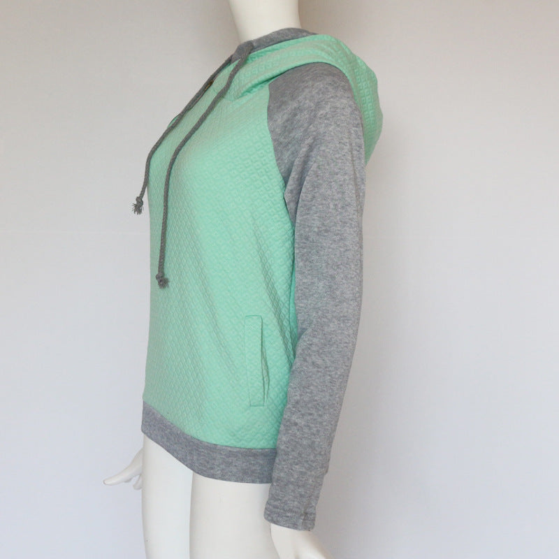 Diagonal zip-up hoodie sweatshirt