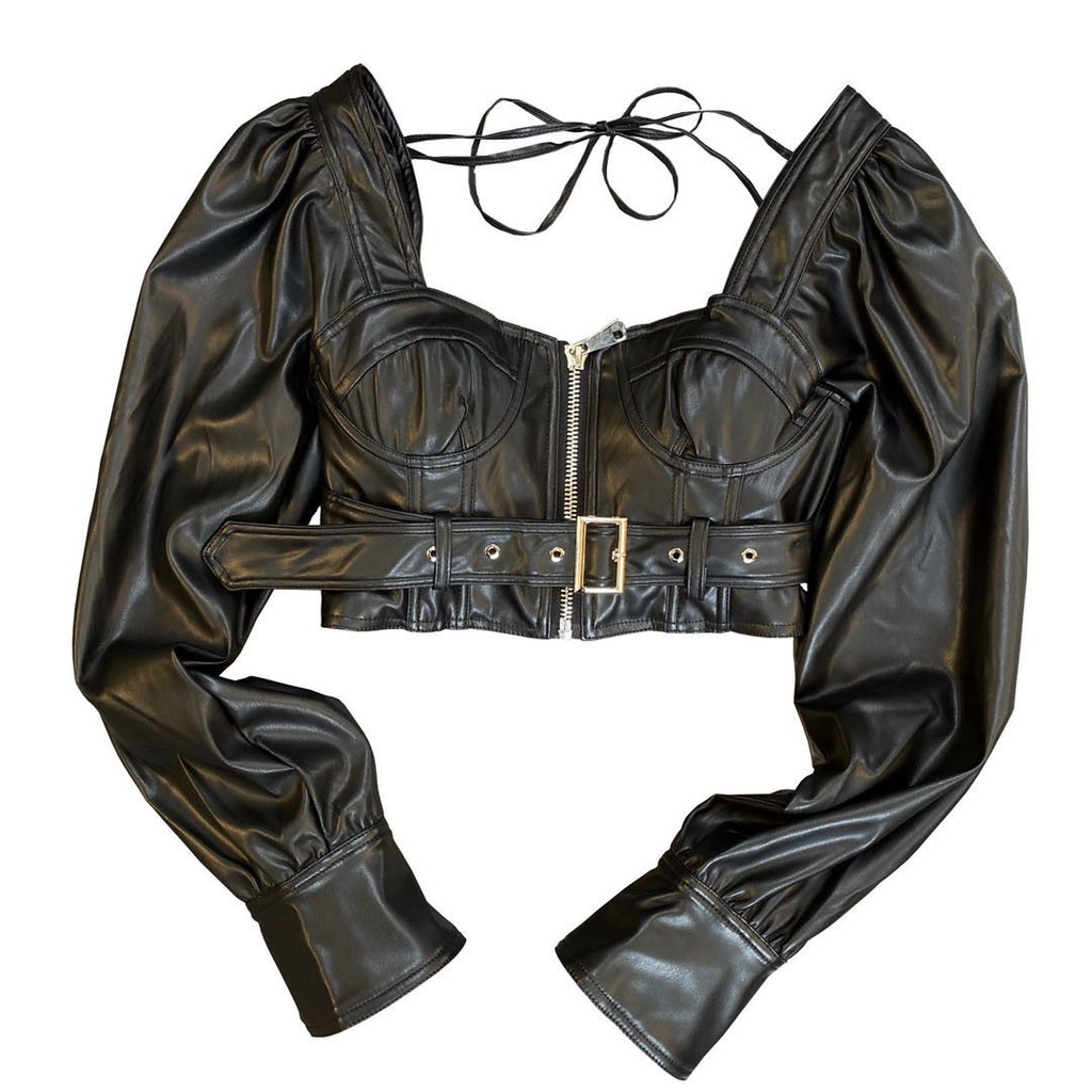Fashion Niche Design Tube Thin Blouses Vintage Square Collar Long Sleeve Female Shirts Chic Tops