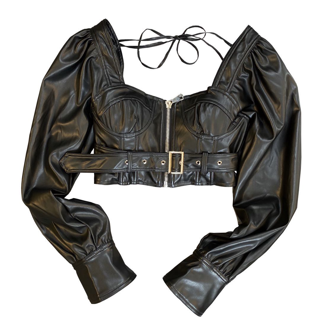 Fashion Niche Design Tube Thin Blouses Vintage Square Collar Long Sleeve Female Shirts Chic Tops