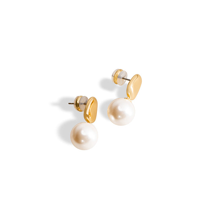 Atmospheric Light Luxury And Elegant Temperament S925 Silver Needle Premium Pearl Earrings