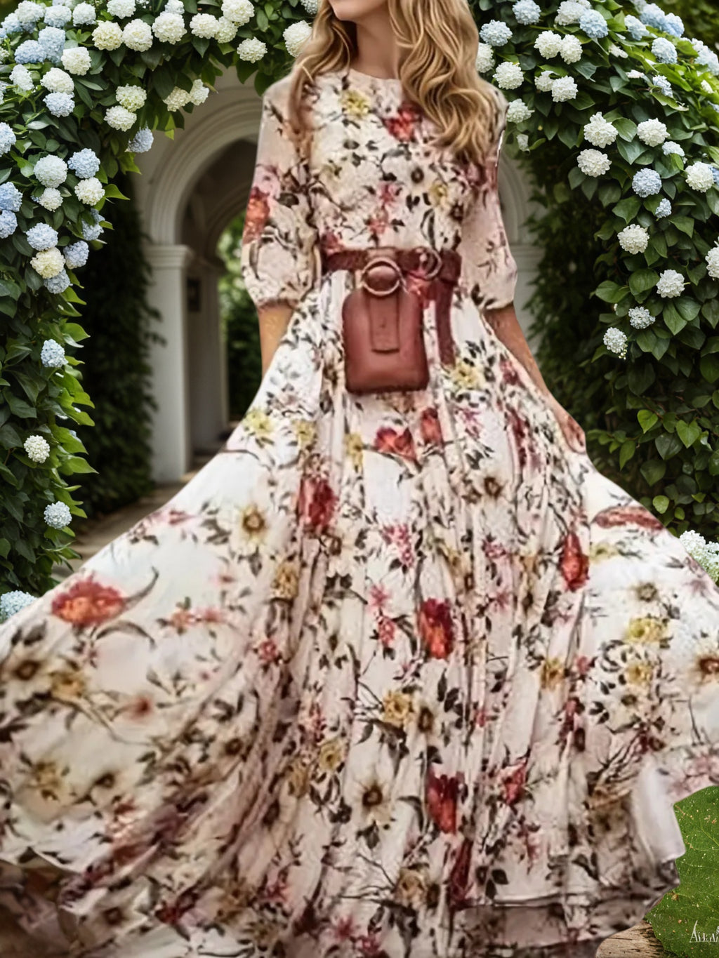 New Women’s Dresses, Flower Printed Dresses, Princess Dresses, Dresses